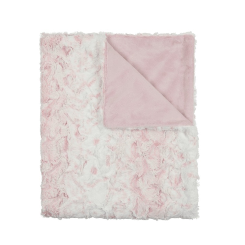 Peluche Lux Fur Blanket Speckled Pink