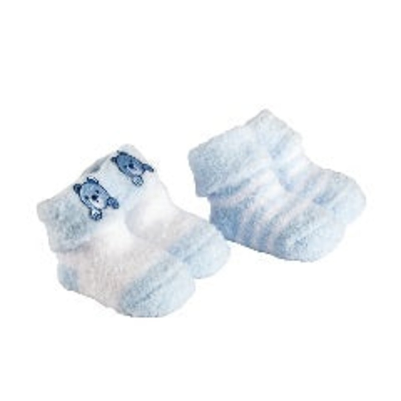 Playette Chenille Bootie Socks 2pk - Blue