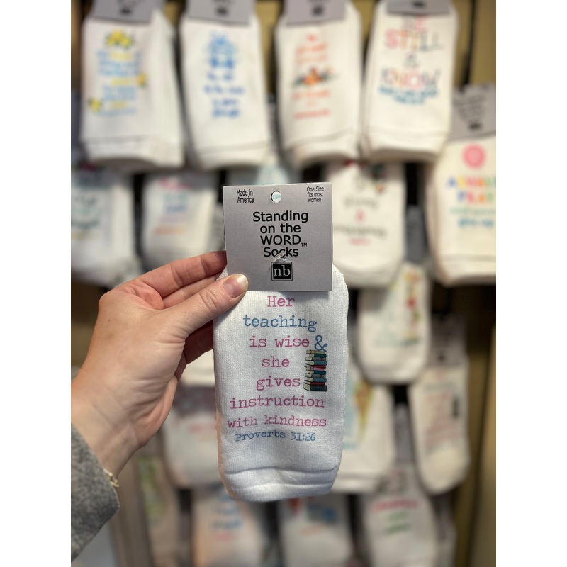 Her teaching is wise...- Standing on the Word Socks