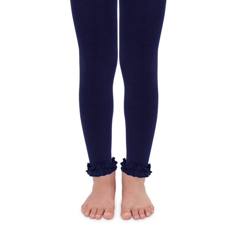 Pima Cotton Ruffle Footless Tights