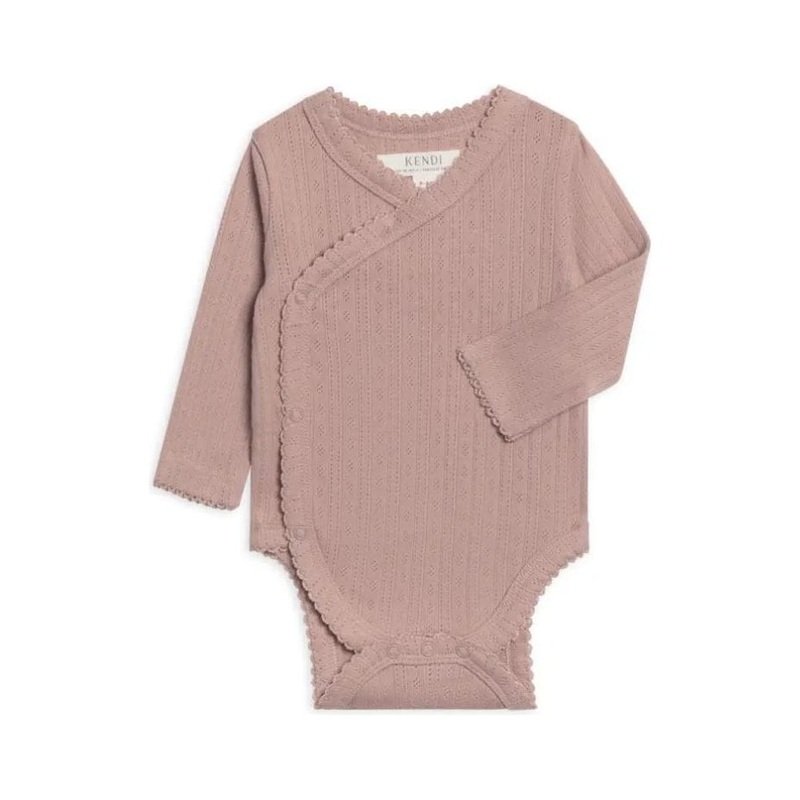 Colored Organics Hilda Pointelle Kimono Bodysuit