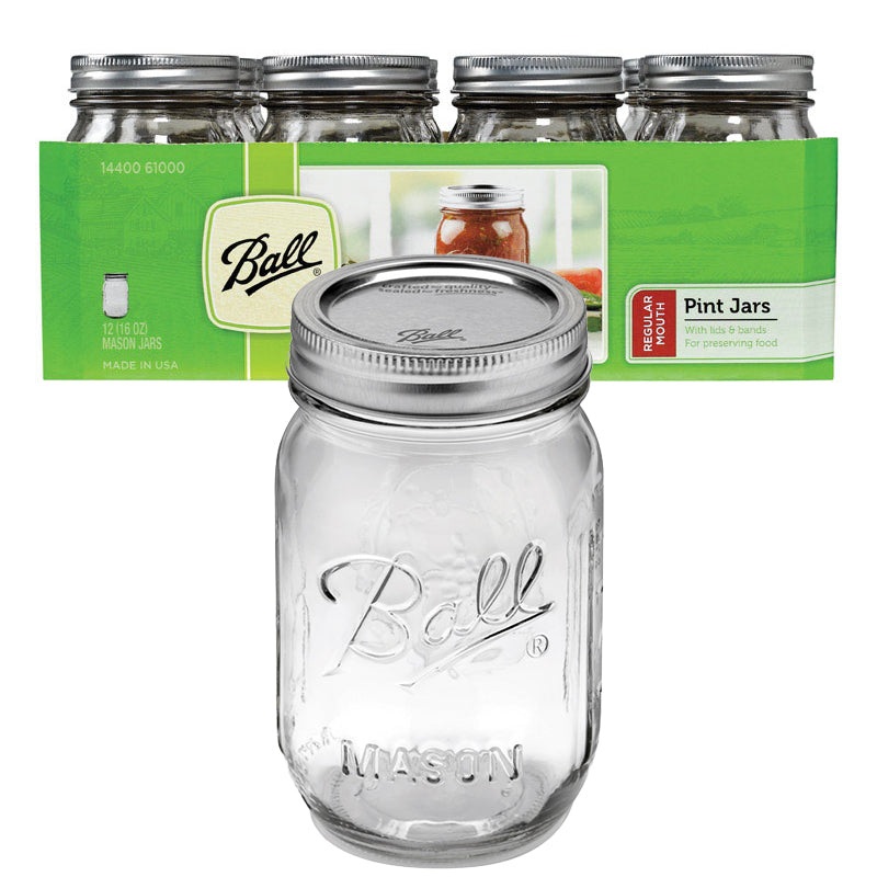 Regular Mouth Pint Jars 61000 Case of 12