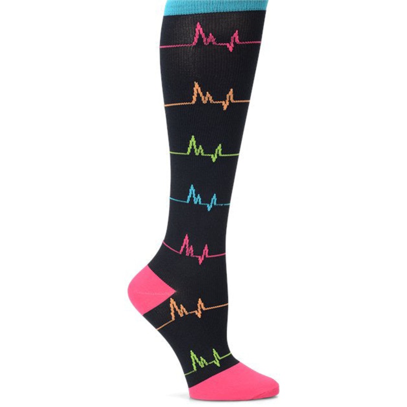 Women's Compression Socks With EKG Pattern 883757