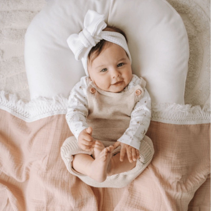 Ziggy Lou | Fringe Swaddle  - Dusty Rose