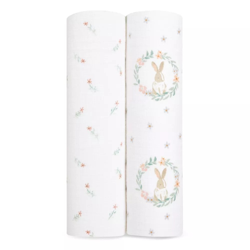 Muslin Swaddle | Blushing Bunnies | 2 Pack | Aden + Anais