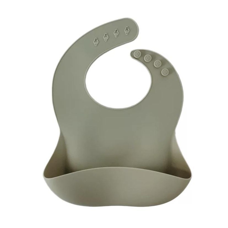 Silicone Baby Bib | Olive