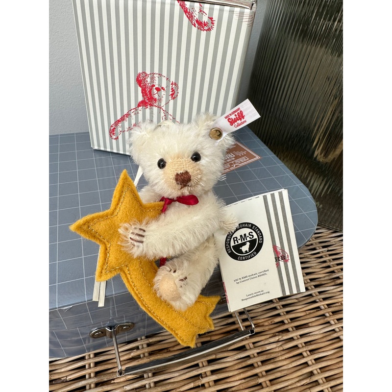 Christmas Decoration Teddy Bear Ornament on shooting Star Steiff Limited Edition no 247
