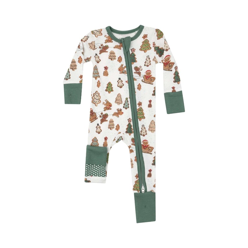 Gingerbread Sleigh Ride Zipper Romper