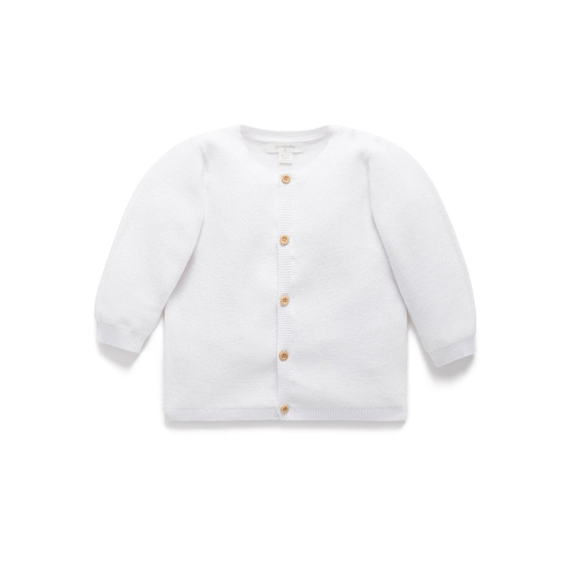 Textured Cardigan - White