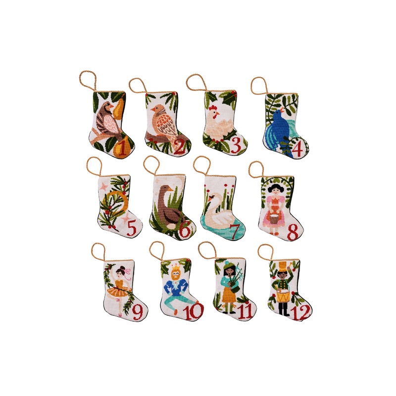 12 Days of Christmas Bauble Stocking, Full Set
