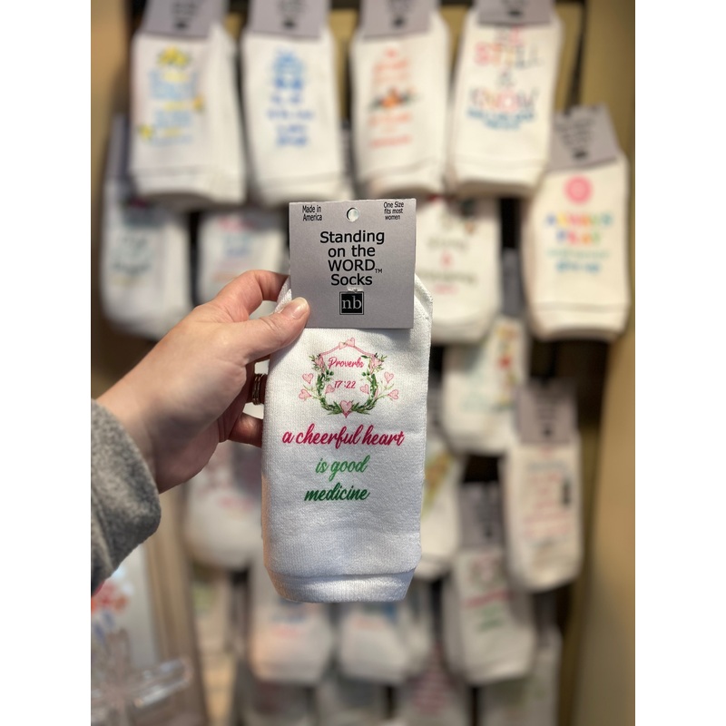 A cheerful heart is good medicine-socks