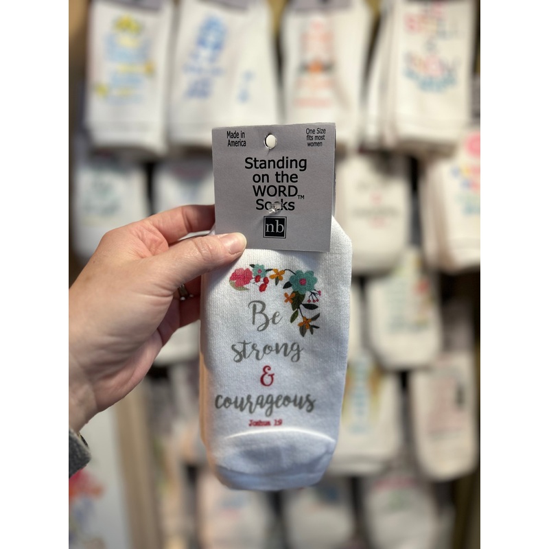Be Strong & Courageous- Standing on the Word Socks