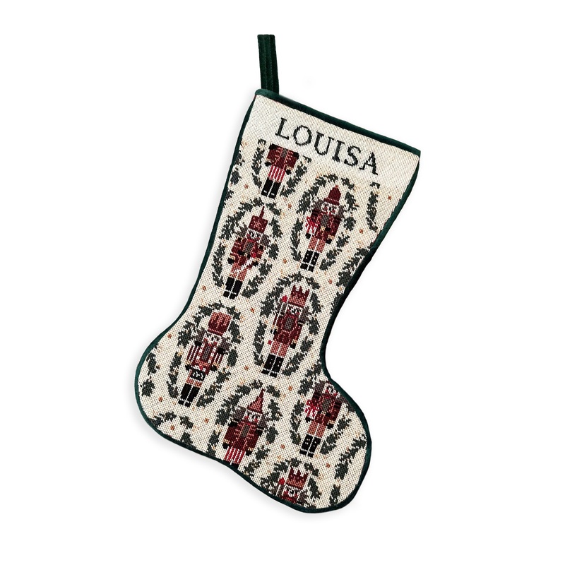 Nutcrackers Stitched Stocking