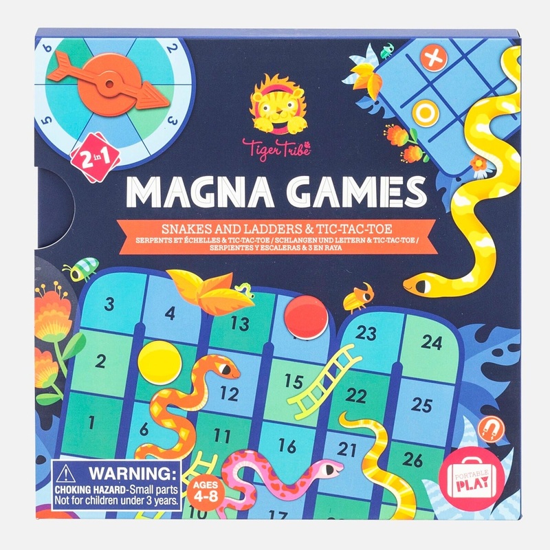 Tiger Tribe Magnetic Snakes and Ladders and Tic-Tac-Toe