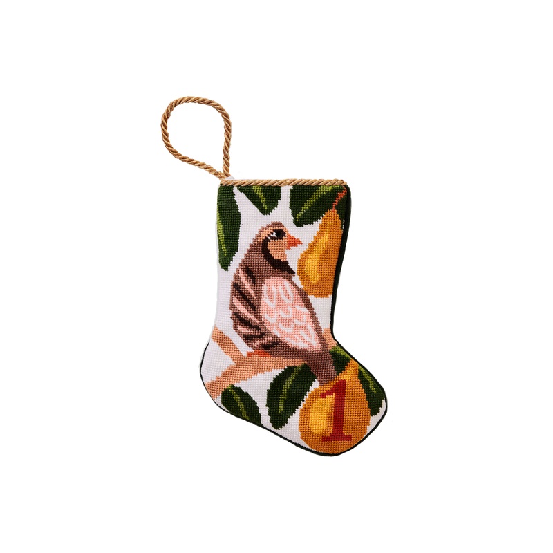 12 Days of Christmas Bauble Stocking, 1 Partridge in a Pear Tree