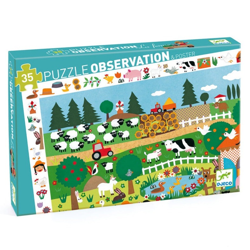 Djeco Observation 35 Pce Puzzle - Farm