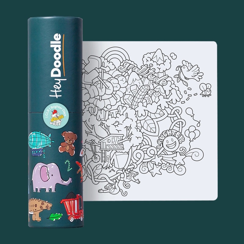 Hey Doodle Silicone Colouring Mini Mat - Brighter Days