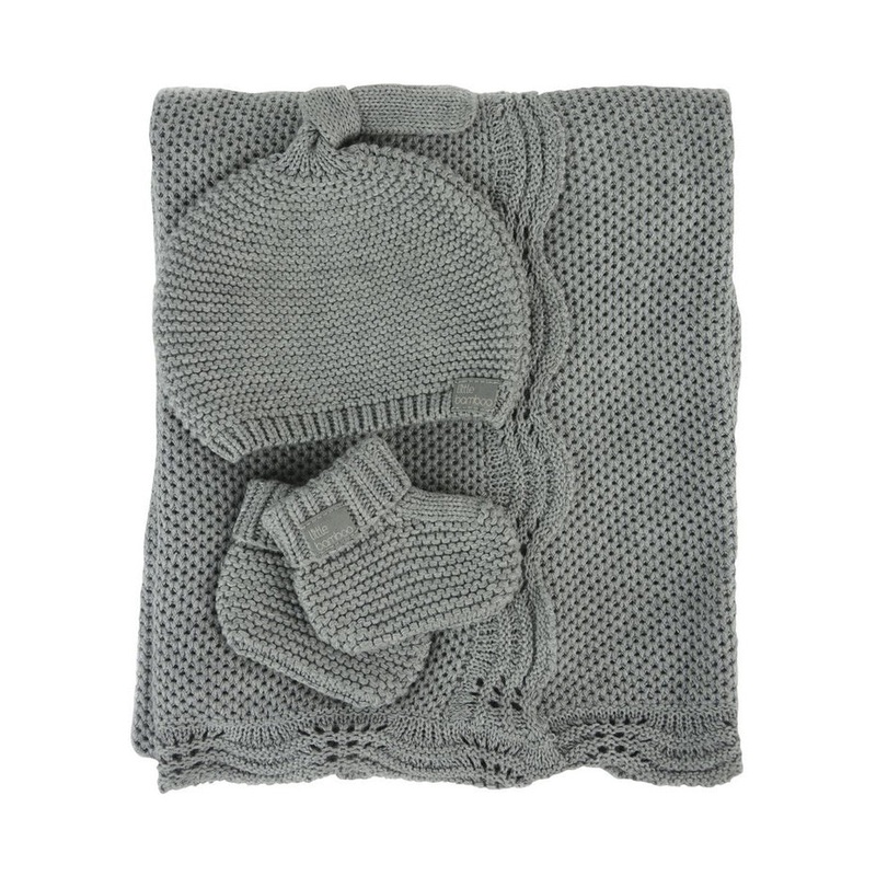 Little Bamboo Textured Gift Set - Marl Grey