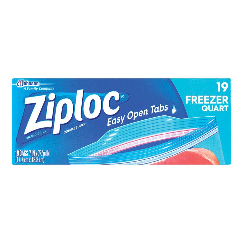 Quart Ziploc Freezer Bags 00388 19-Count
