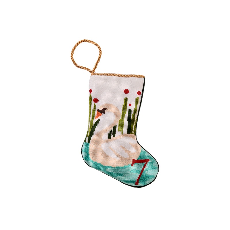 12 Days of Christmas Bauble Stocking, 7 Swans a Swimming
