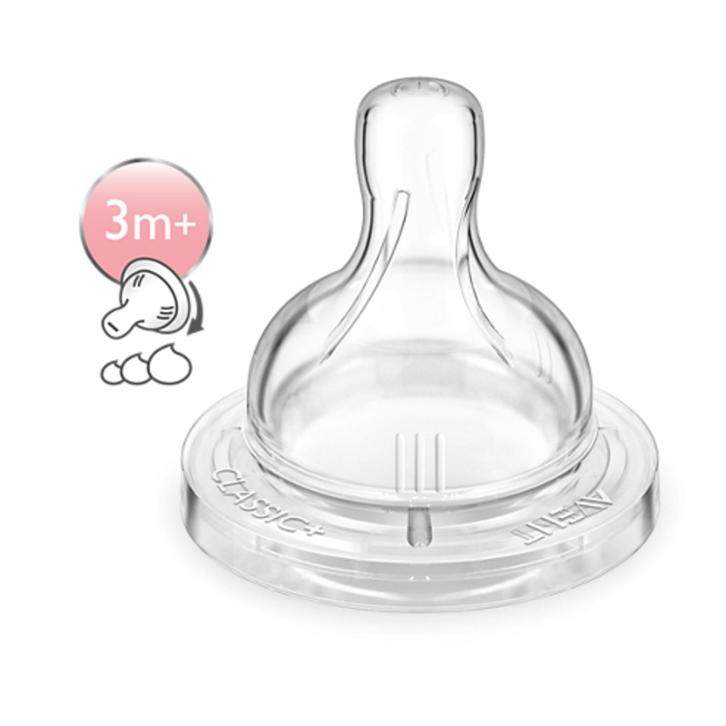 Avent 3m+ Silicone Teat Variable Flow