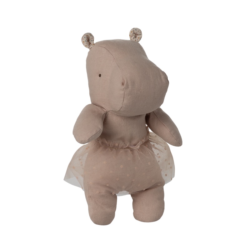 *NEW* Maileg Safari friends, Hippo with skirt, Small - Soft rose