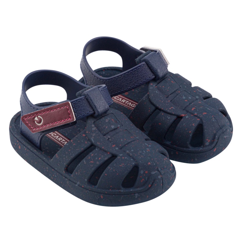 Oslo Sand Baby Sandal - Blue/Burgundy