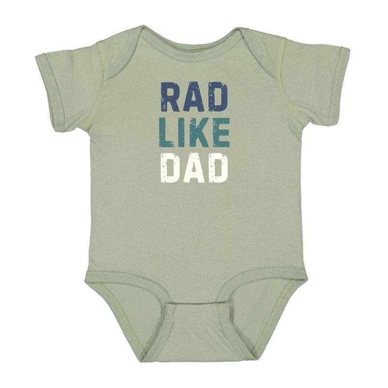 Rad Like Dad Short Sleeve Bodysuit - Sage