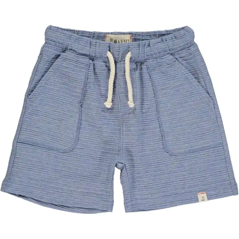 Bluepeter Blue Ribbed Shorts