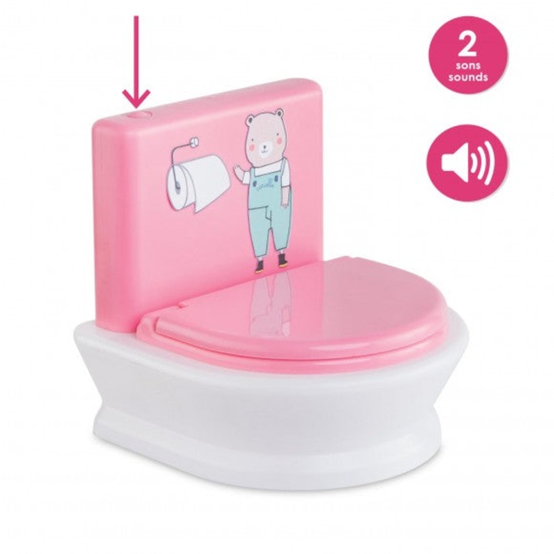 Interactive toilet for 12/14 baby doll