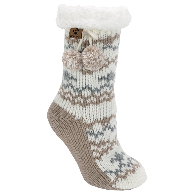 Women's Fair Isle Knit Slipper Socks 06LXK18781