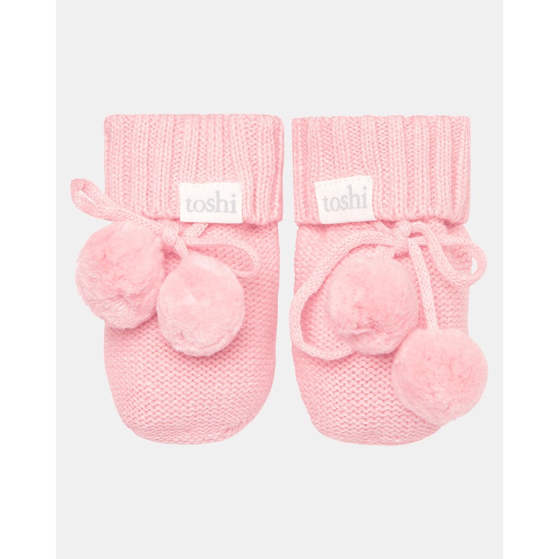 Toshi Organic Booties Marley pearl in pink