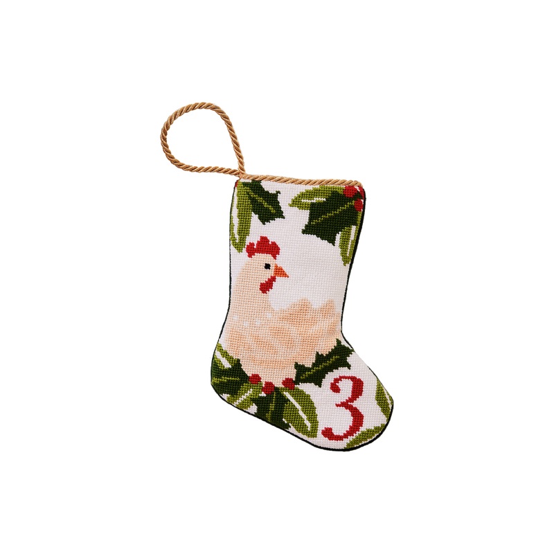 12 Days of Christmas Bauble Stocking, 3 French Hens