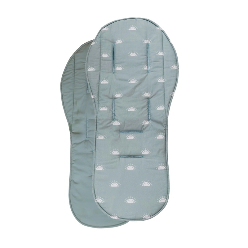 Bambella Designs Reversible Pram Liner - Sage Sunshine