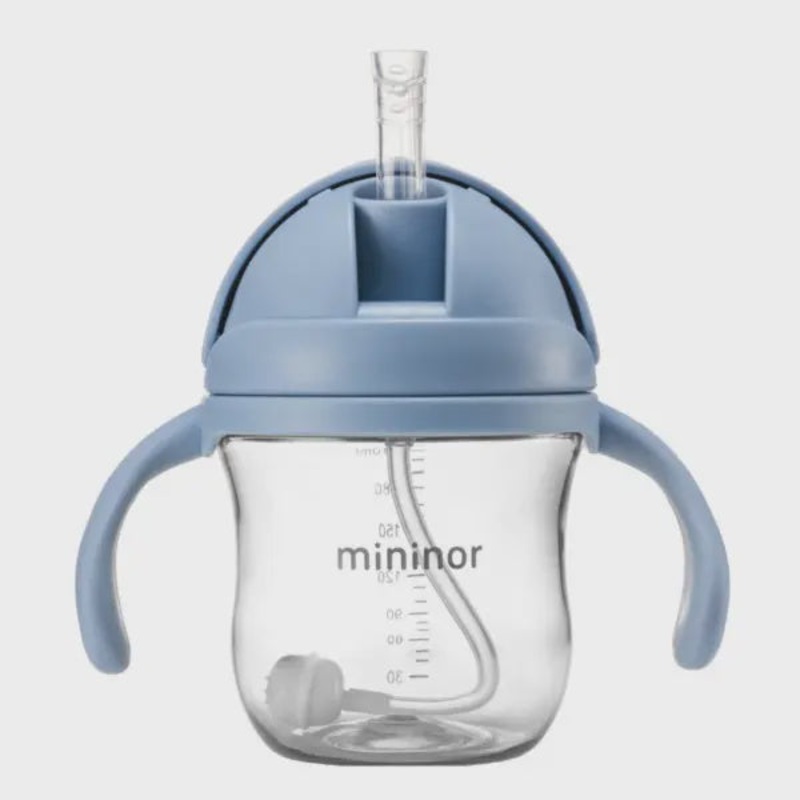Mininor Straw Bottle  Nordic Sky Blue
