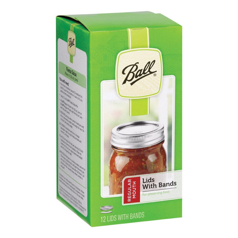 Regular Mouth Canning Lids & Rings 12-pack 30000