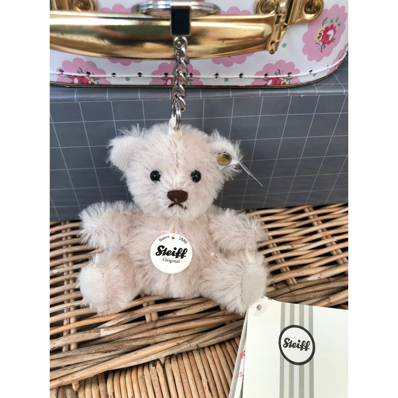Bag Charm Lilac Grey Mini Teddy Bear Mohair Pendant Key Ring