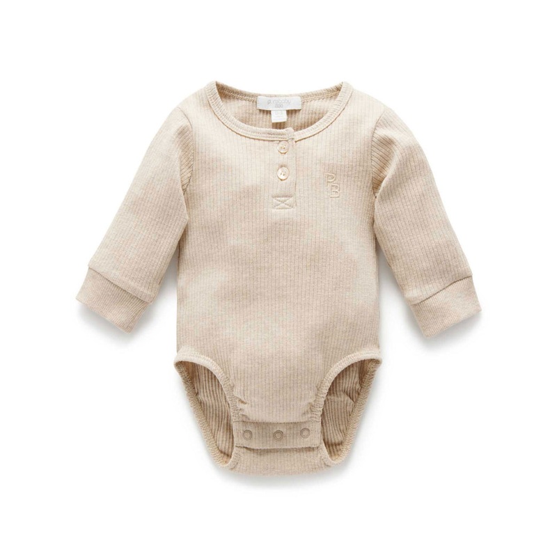 Biscuit Rib Henley Bodysuit