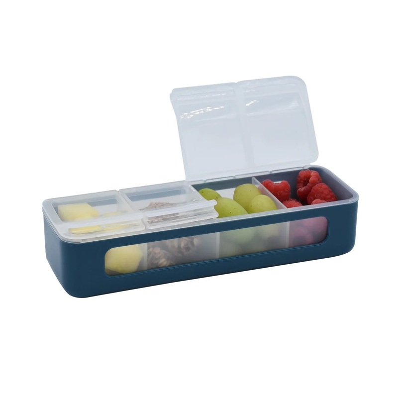 Melii Luxe Snackle Box 4 Compartment - Blue