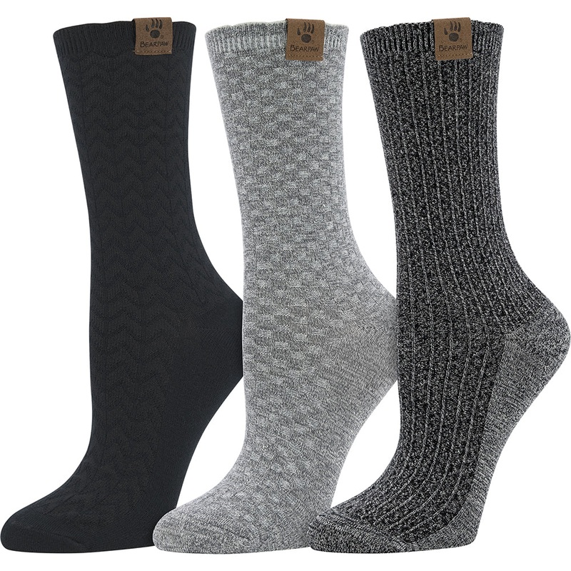 Women's 3-Pack Scalloped Textured Crew Socks 06LXC51033