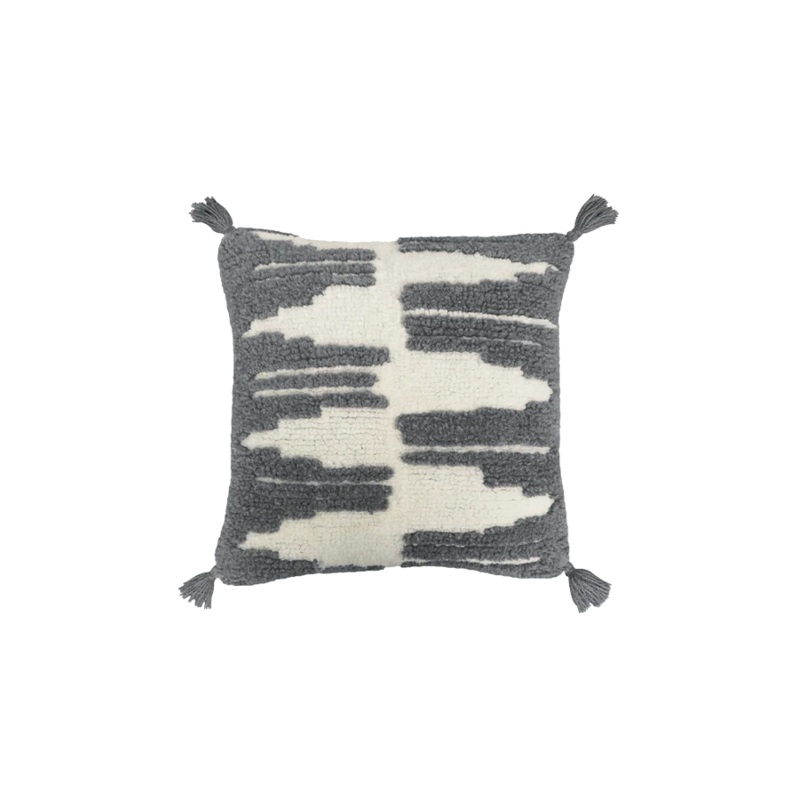 CUSHION ZAGROS CHARCOAL NATURAL 48 x 48 cm Charcoal