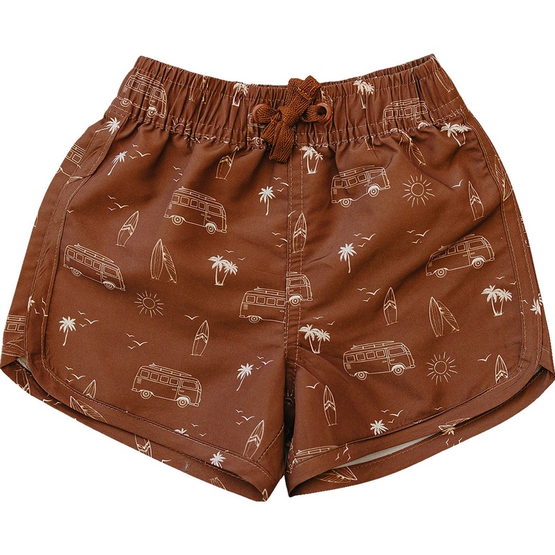 Dark Rust Surf Swim Shorts 0-3
