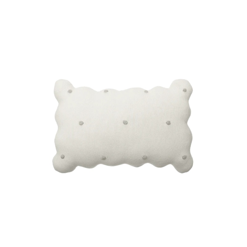 KNITTED CUSHION BISCUIT IVORY 25 x 35 cm Dune-White