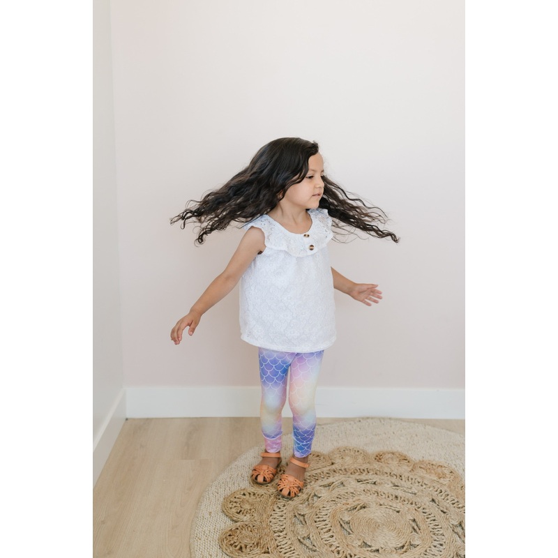 Pastel Mermaid Leggings (Matching) Regular Newborn