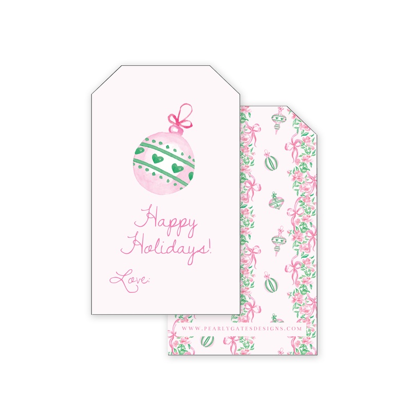 Pearly Gates Designs - A Pink Christmas Gift Tags
