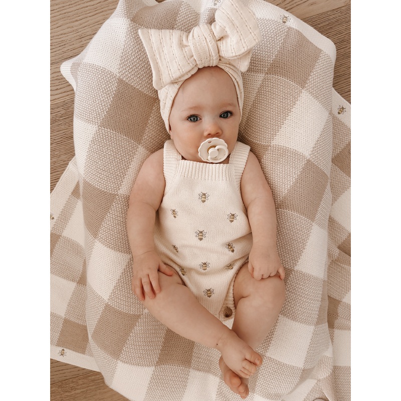 Busy Bee Romper Newborn Cream