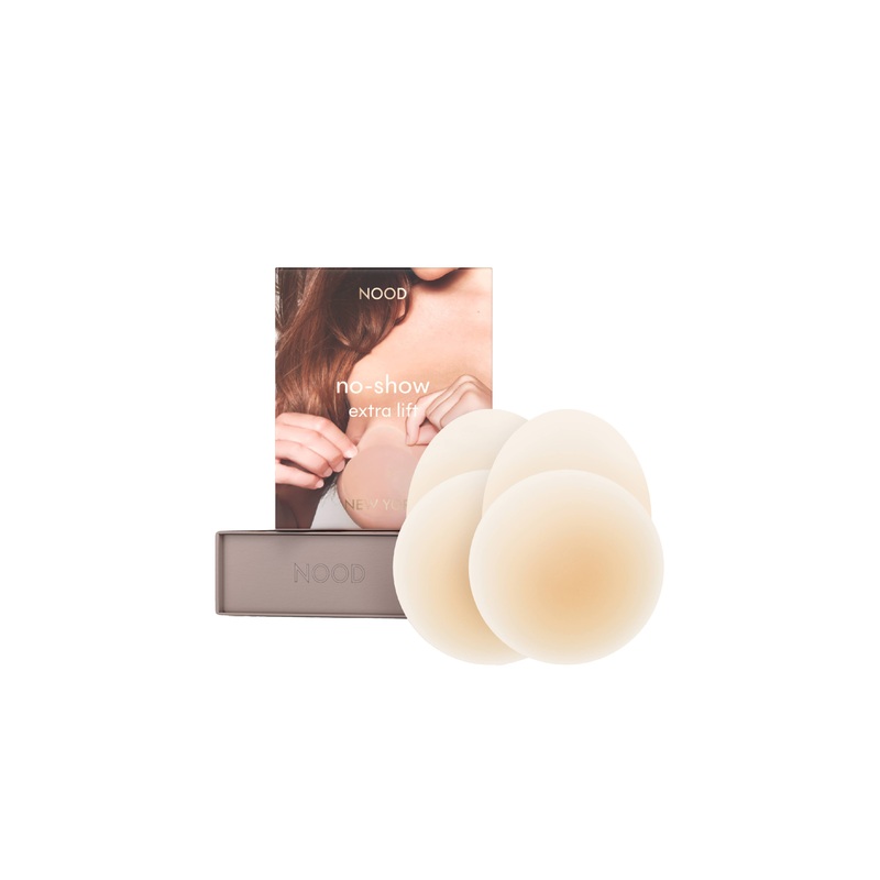 NOOD - No-Show Extra Lift | Reusable Adhesive Lifting Nipple Covers: 4.75in. / No 7 Bronze