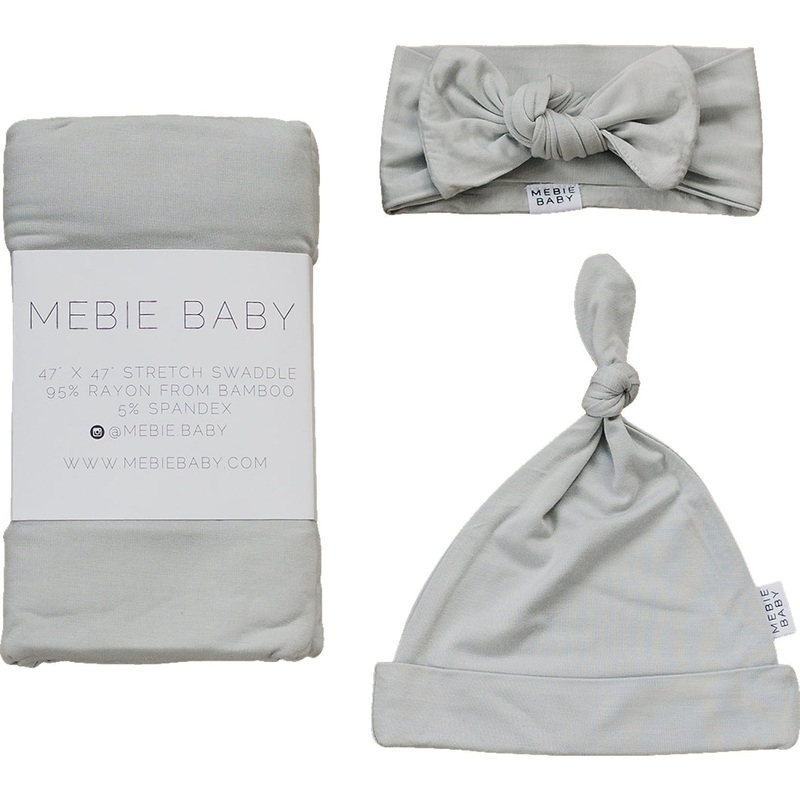 Stone Bamboo Hat OR Head Wrap Set Swaddle + Head Wrap