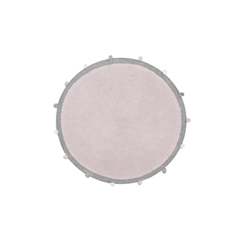 WASHABLE RUG BUBBLY SOFT PINK - GREY 120 cm Pink