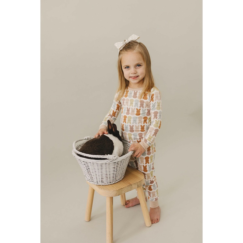 Blush Bunny Bamboo Two-piece Cozy Set 2T